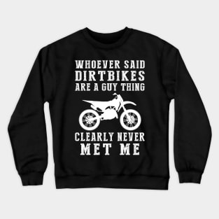 Revving Up Fun: Unisex Dirtbike Delight! Crewneck Sweatshirt